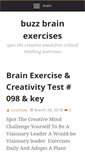 Mobile Screenshot of buzzbrainexercises.com